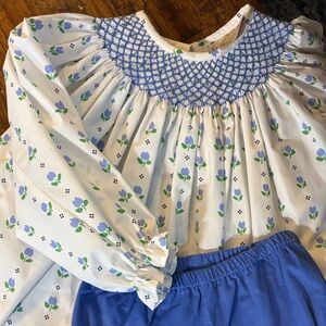 Floral Smocked Kids Top - TBB